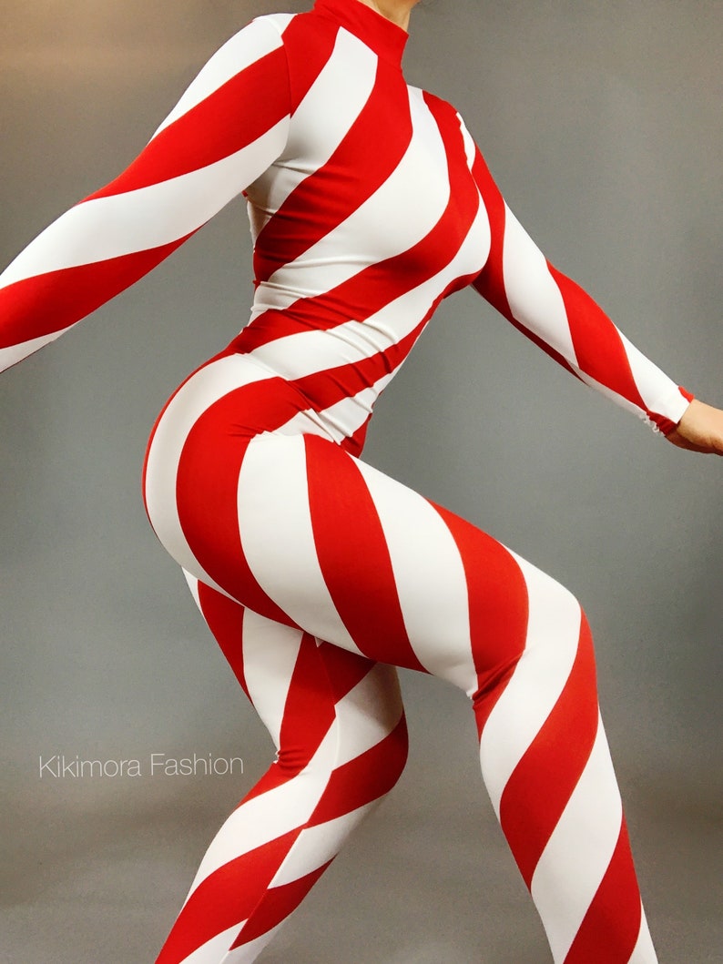 Candy Girl costume, spandex catsuit for Circus performers,Beautiful Dance wear, Dance teacher gift image 2
