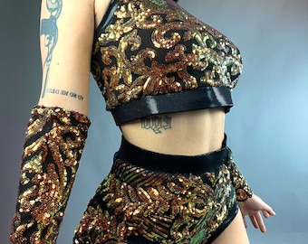 Boutique Pole Dance Wear Costume for Aerialist Performers and Gogo Showgirls