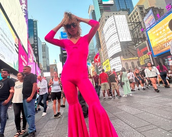 Retro 70s Disco Jumpsuit: Unisex Halloween Costume, Dance Outfit & Festival Fashion