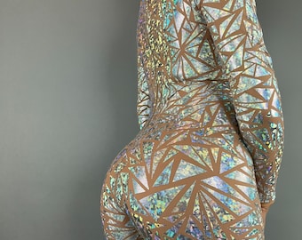 Shiny Showgirl Costume, woman bodysuit, trending now, killing Eve