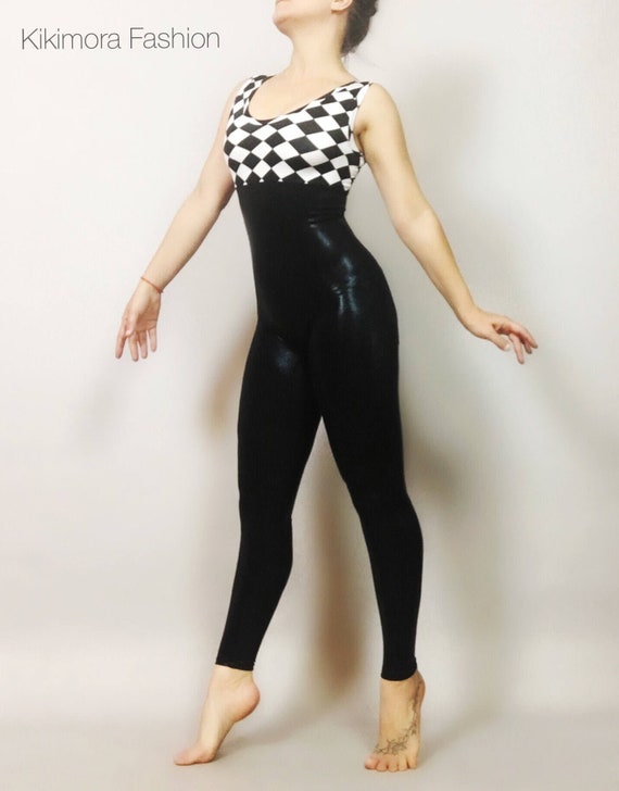 Harlequin Costume, New Trend, Spandex Catsuit , Bodysuit for Woman or Man.  Exotic Dance Wear 