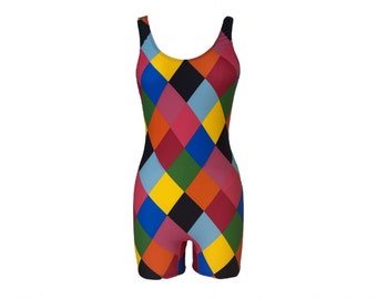Men's Wrestling Leotard Circus Aerialist Outfit Festival Sports Gym Wear Trending Clown Costume