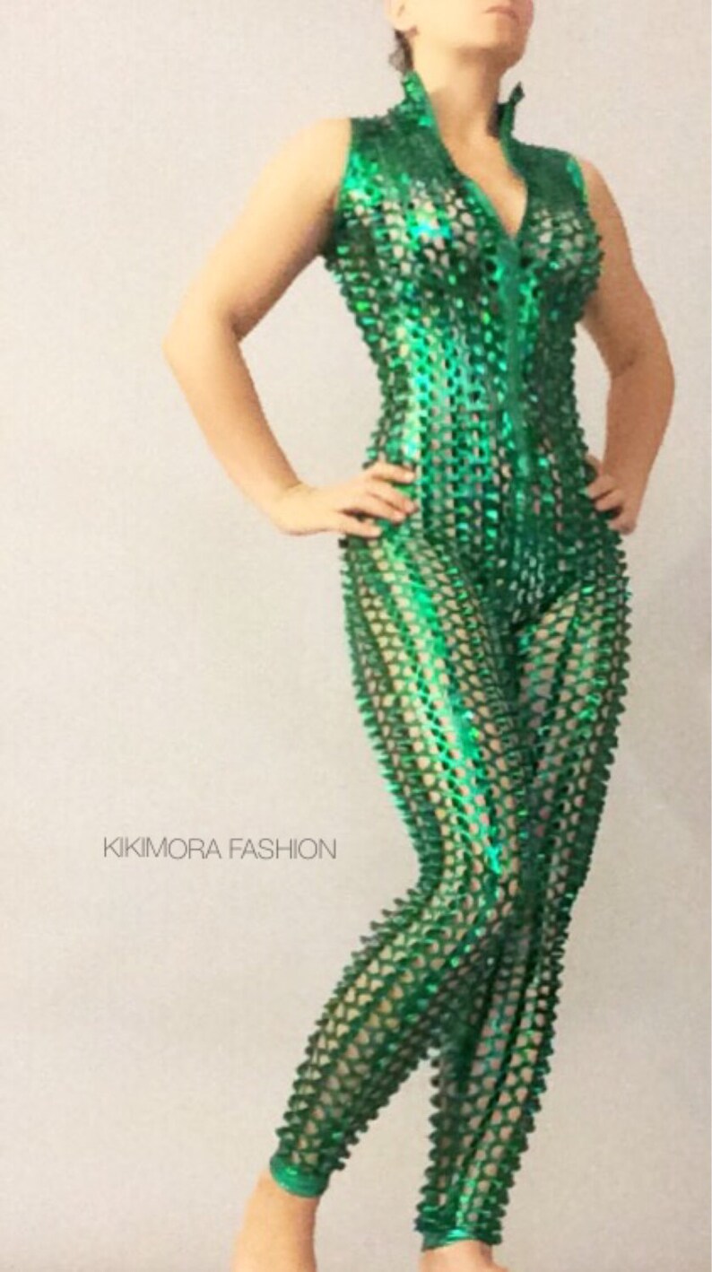 Catsuit /green/bodysuit Costume // 3d// Circus// Dance // Etsy