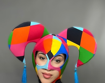 Unique Joker Jester Headpiece for Dance and Festival Events