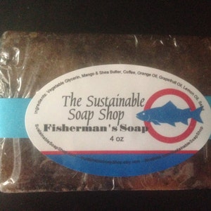 FISHERMAN&#39;S SOAP - autobody men&#39;s unisex fishing fisher farmer garage laborer calloused dirty hands pumice soap