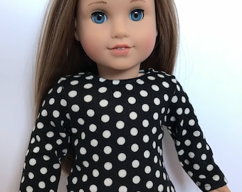 White polka dot sweater for american girl dolls