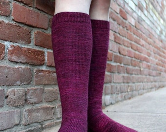 Simple Knitted Knee High Socks: A knitting pattern