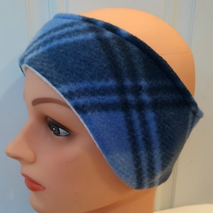 Kids Blue Fleece Headband, Blue Ear Warmers, Blue Fleece Headband, Toddler Fleece Ear Warmers, Blue Fleece Earmuffs, Boys Ear Warmer