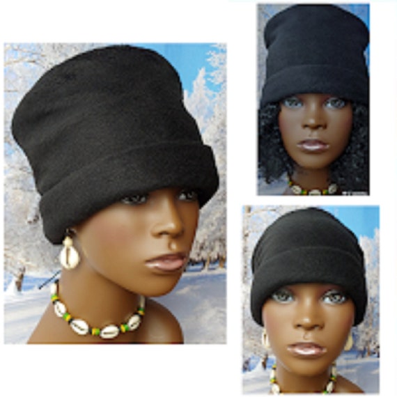 black ladies winter hat
