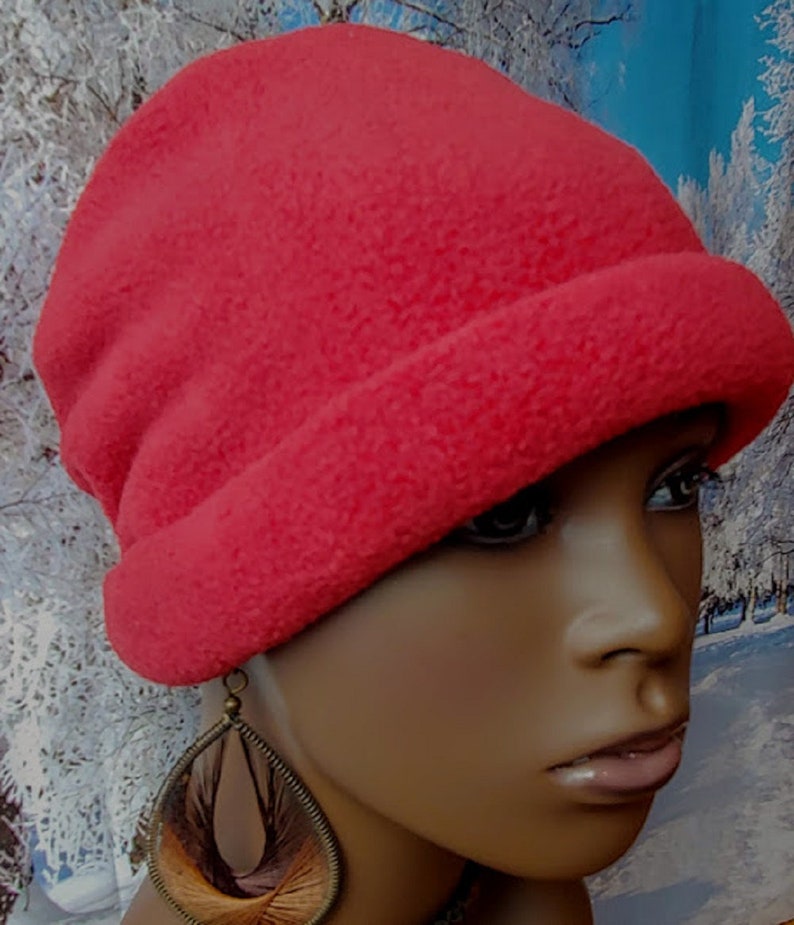 Fleece Pillbox Hat, Fleece Bucket Hat, Womens Winter Hats, Dreadlocks