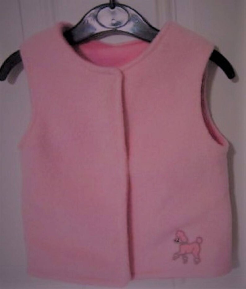 Baby Fleece Vest Pink Fleece Vest Fleece Vest Kids Child Etsy