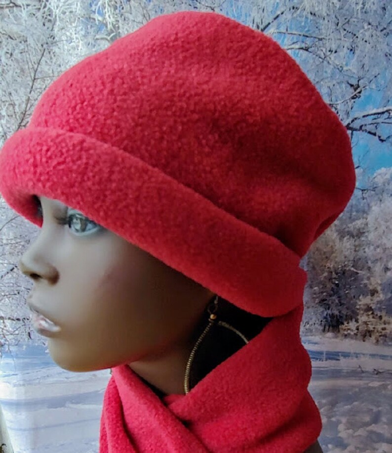 Fleece Pillbox Hat, Fleece Bucket Hat, Womens Winter Hats, Dreadlocks