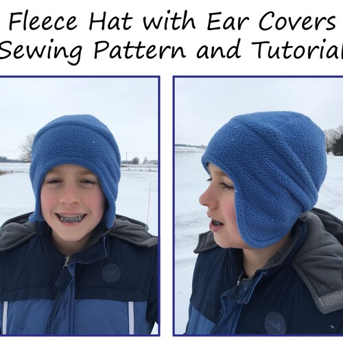 Fleece Hat With Ear Covers Sewing Pattern Winter Hat Sewing Etsy