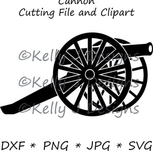 Cannon Cutting File and Clipart Files DXF File