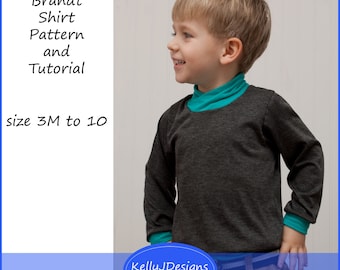 Brandt Shirt Pattern Children's Shirt PDF Sewing Pattern