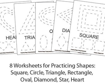 Preschool Shape-Tracing Worksheet PDF Printables