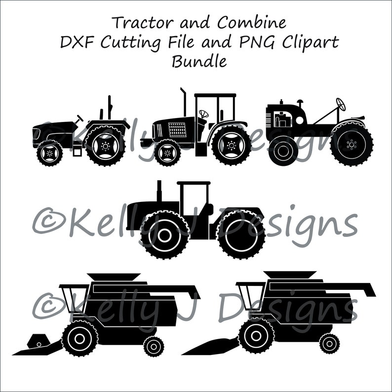 Download Tractor Cut File Bundle Tractor DXF Bundle | Etsy