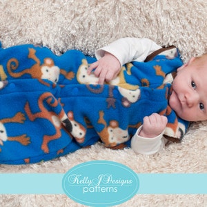 Patrón de saco de dormir, chaqueta y chaleco Sweet Pea tallas 0-24 M imagen 2