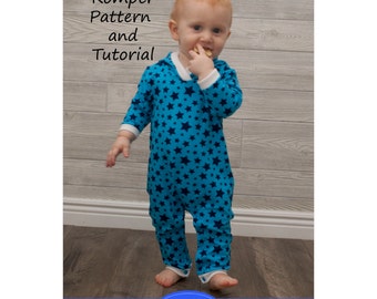 Sugar Cookie Romper PDF Patron de couture et tutoriel - Modèle de barboteuse pour bébé et tout-petit