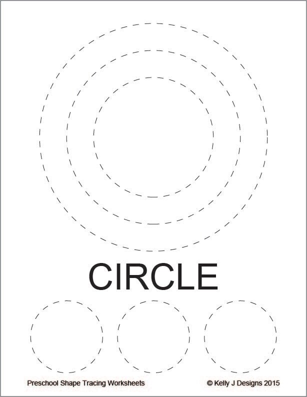 preschool shape tracing worksheet pdf printables etsy
