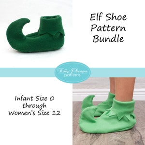 Elf Shoe PDF Pattern Bundle Infant through Women's Sizes