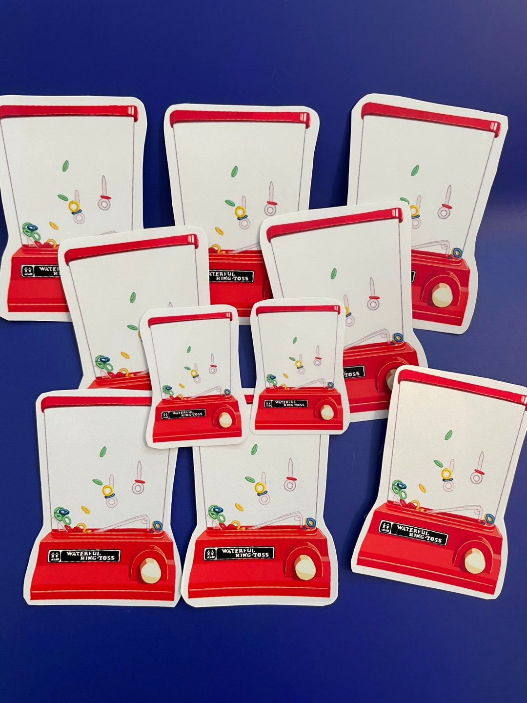 80s Waterful Ring Toss Inspired Fan Art Game Vinyl Sticker Etsy