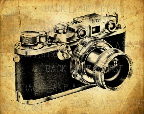 Items similar to Vintage 35mm Precision The Reid Camera Clipart Lineart ...