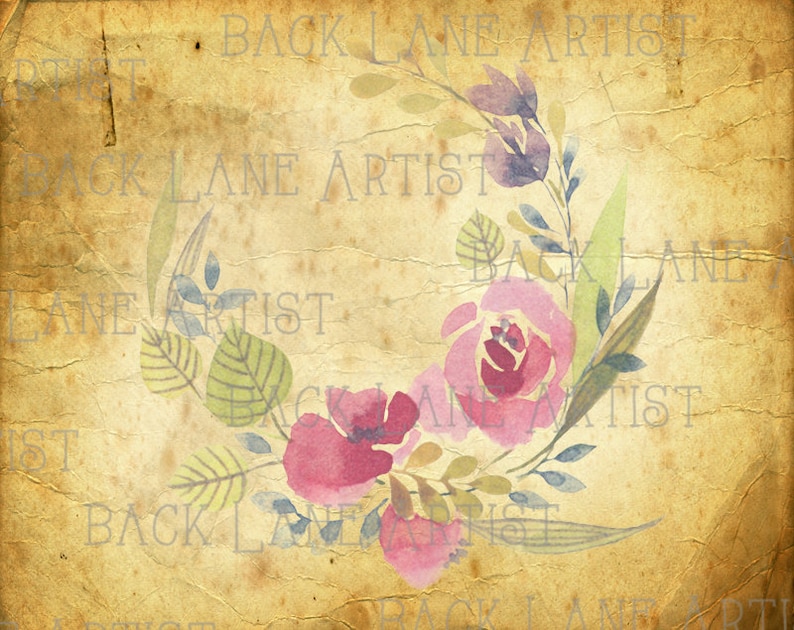 Floral Wreath Flowers Frame Wedding invitation Watercolor Drawing Clipart Illustration Instant Download PNG JPG DigiArt Image Drawing Ld80