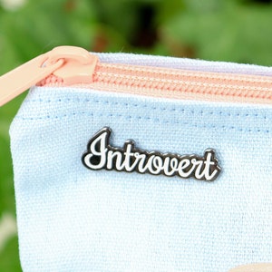 Introvert Enamel Pin, Bookish Lapel Pin, Gifts for Introverts, Soft Enamel