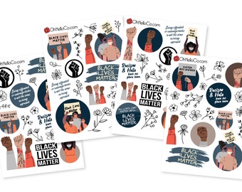 Black Lives Matter Variety Sticker Set - Bullet Journal, Planners, Erin Condren