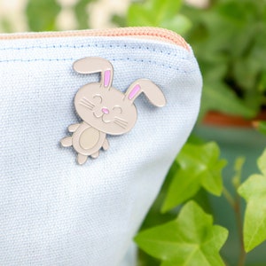 Kawaii Bunny Enamel Pin - Lapel Pins for Erin Condren Life Planner Lovers
