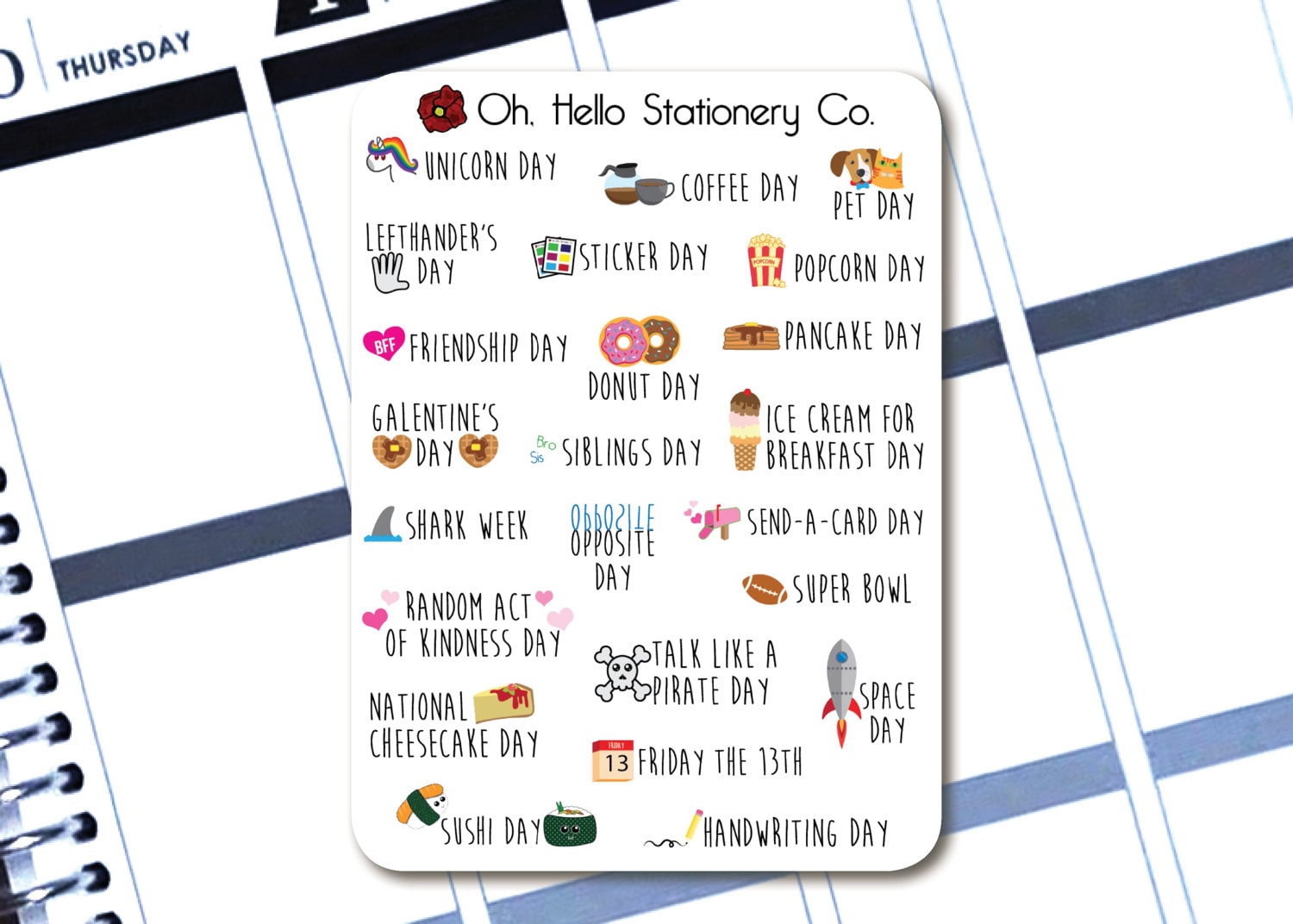 Alternative Holiday Celebration Stickers - Planner Stickers for Erin …