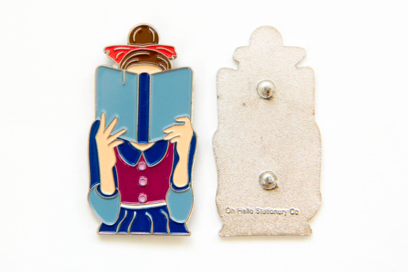 Beauty and the Book Reading Enamel Pin Lapel Pins brown Etsy