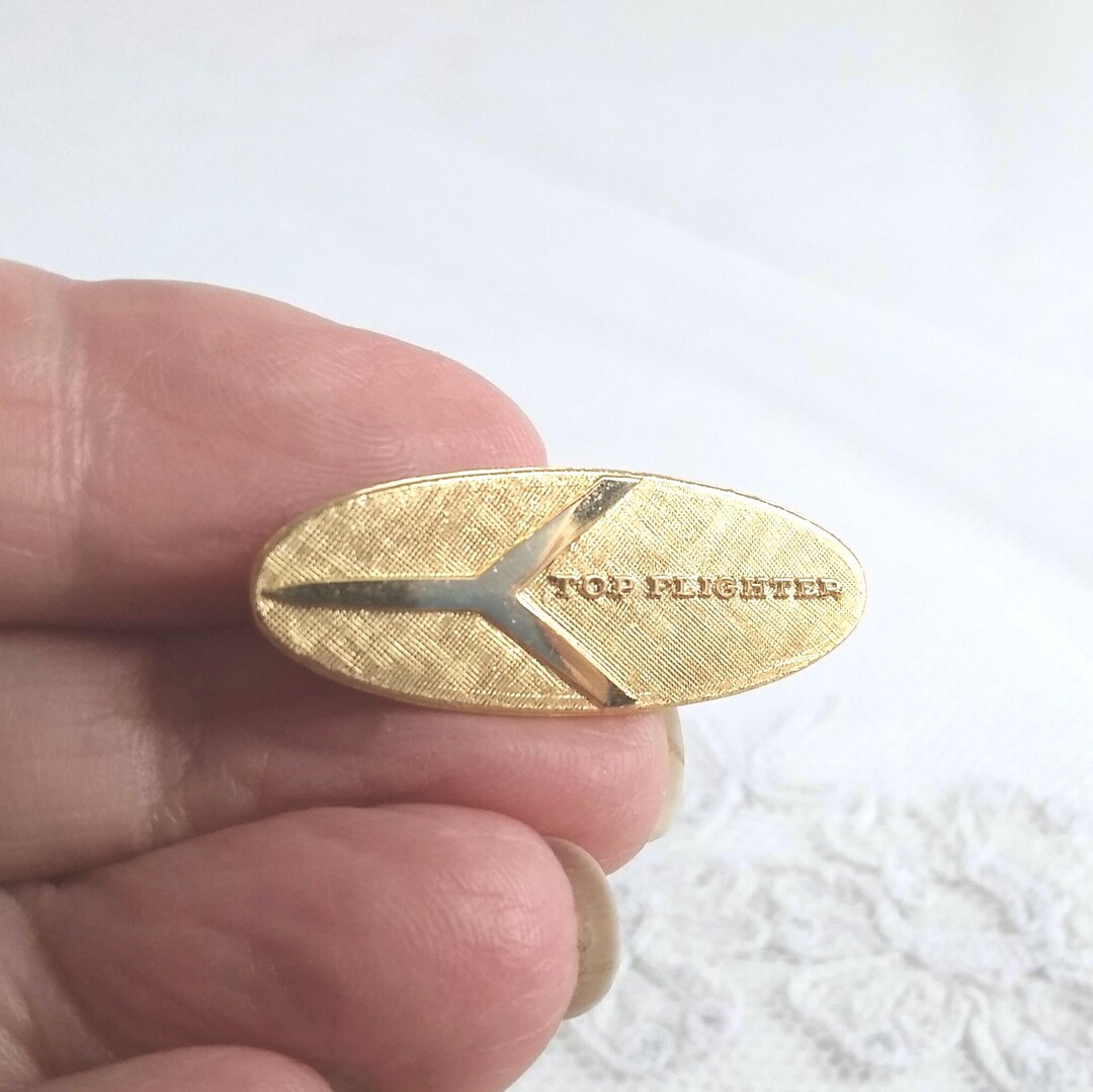 Vintage Top Flighter Airline Pin: Gold Metal Travel Pilot Aviation - Etsy