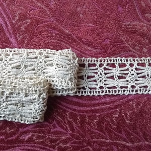 Brede, platte Vintage bies, 5 cm breed, veel meegeven, net zo perfect aan de achterkant als aan de voorkant!