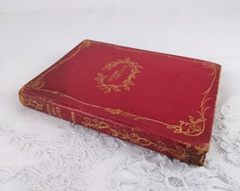 John Ruskin Antique Book 1871, Sesame & Lilies hardcover red leather fabulous gold leaves and vines, The Ariel Booklets, Three Lectures