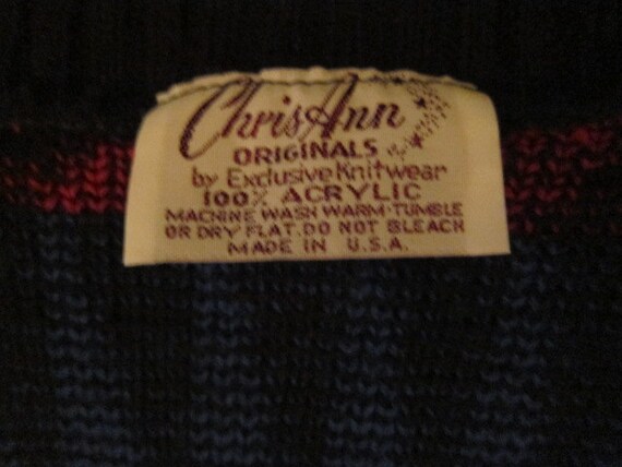 Chris Anne Originals Vibrant Sweater Vest 1980s - image 3