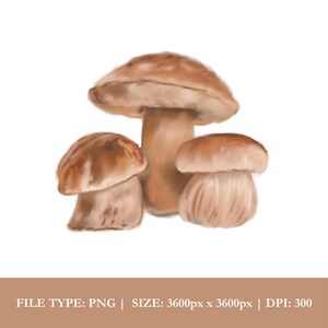 Pilze Pastell handbemalt Original Clipart Karten Wand Kunst Kunstwerk Digitaler Download PNG Kommerzielle Lizenz