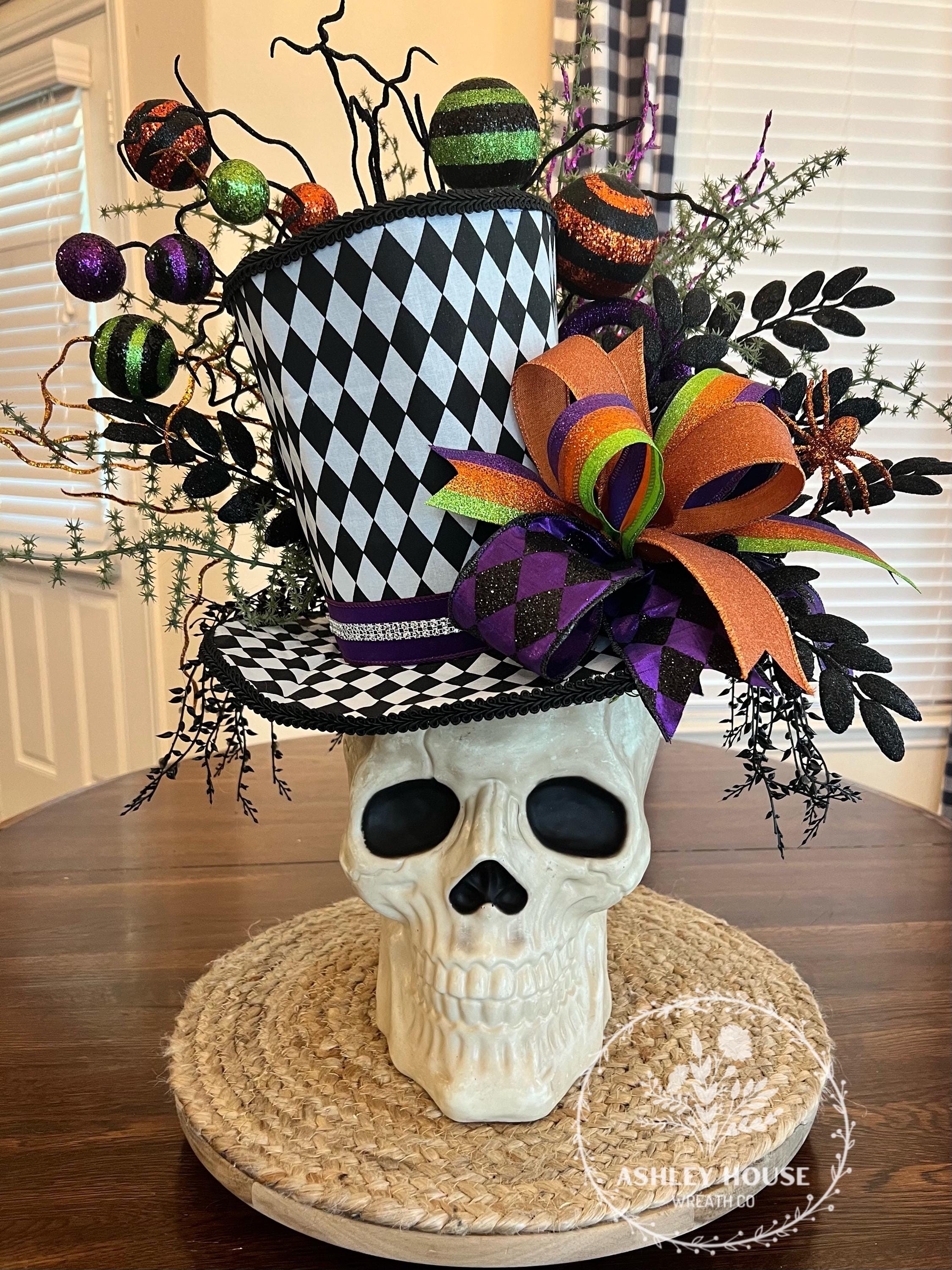 Harlequin Skull Mini Tall Hat Hats Female Harlequin Skull Mini Tall Hat Hats Female