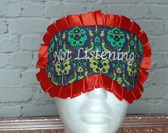 Eye masks, Liberties of London print fabric with message