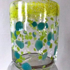 Pair (2) Handblown Glass Tumblers- Sea Glass