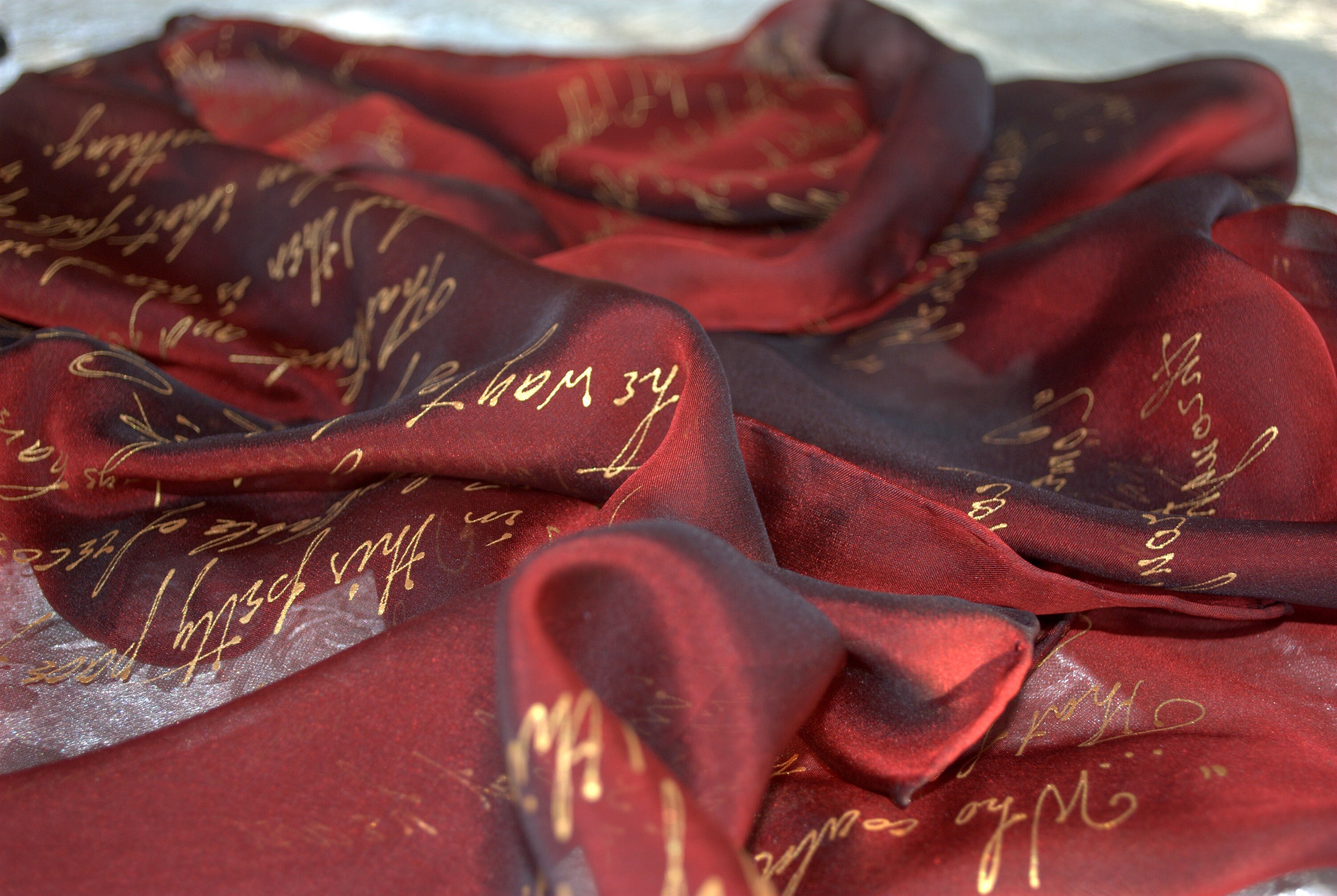 Macbeth, Shakespeare Quotes Literature Scarf, Iridescent Silk, Literary ...
