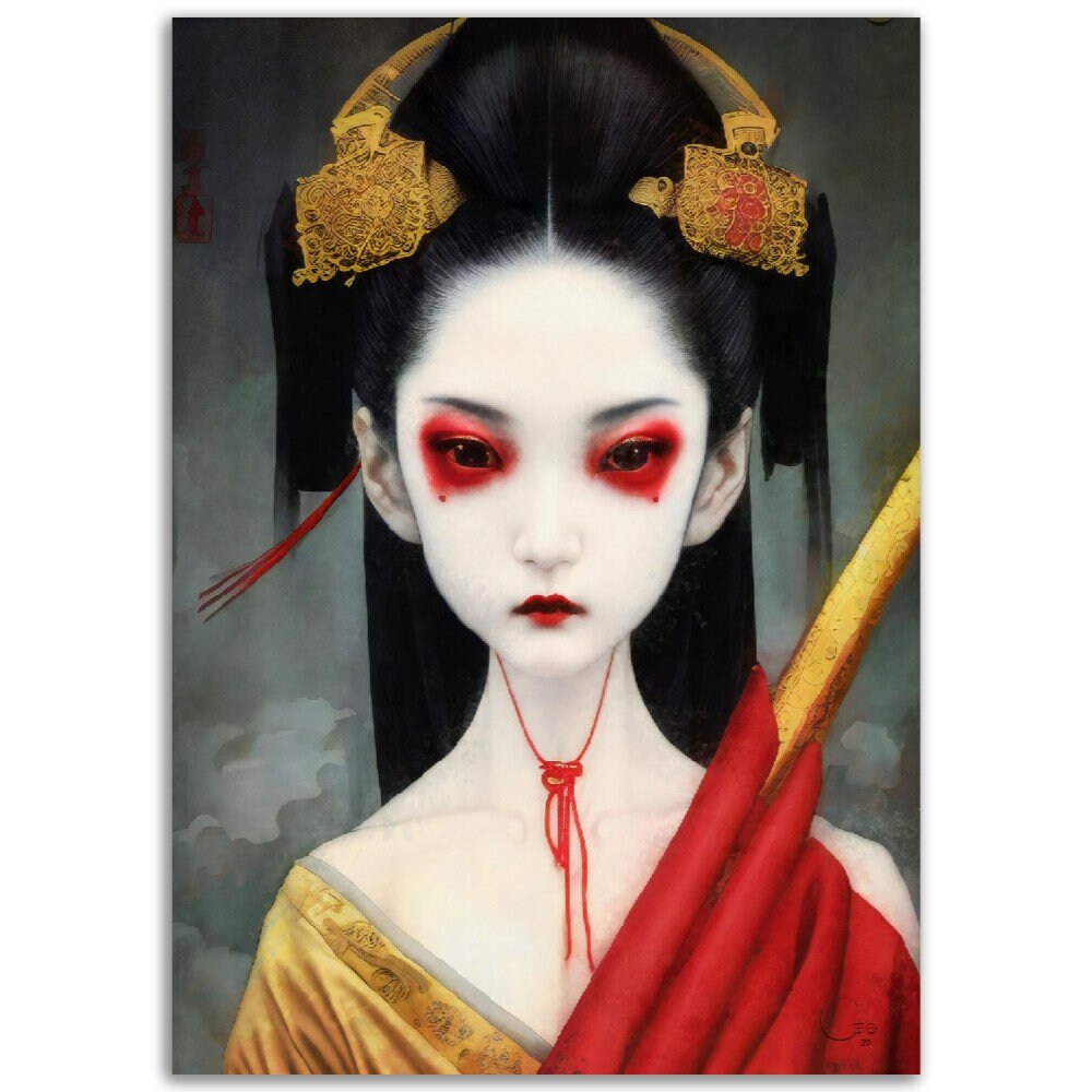 Sketchbook: Japan Geisha Asian Culture Premium Painting Cover