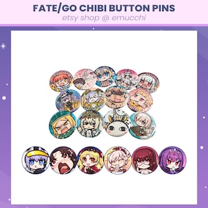 Fate/GO Chibi Button Pin Anstecker