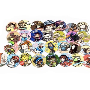 Overwatch Chibi Buttons