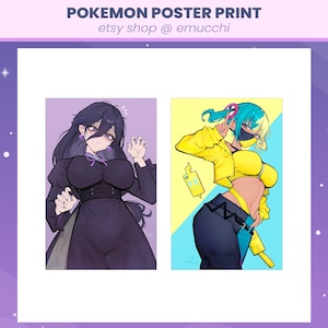 Poster stampato di Pokemon Hex Maniac Canari Waifu Fan