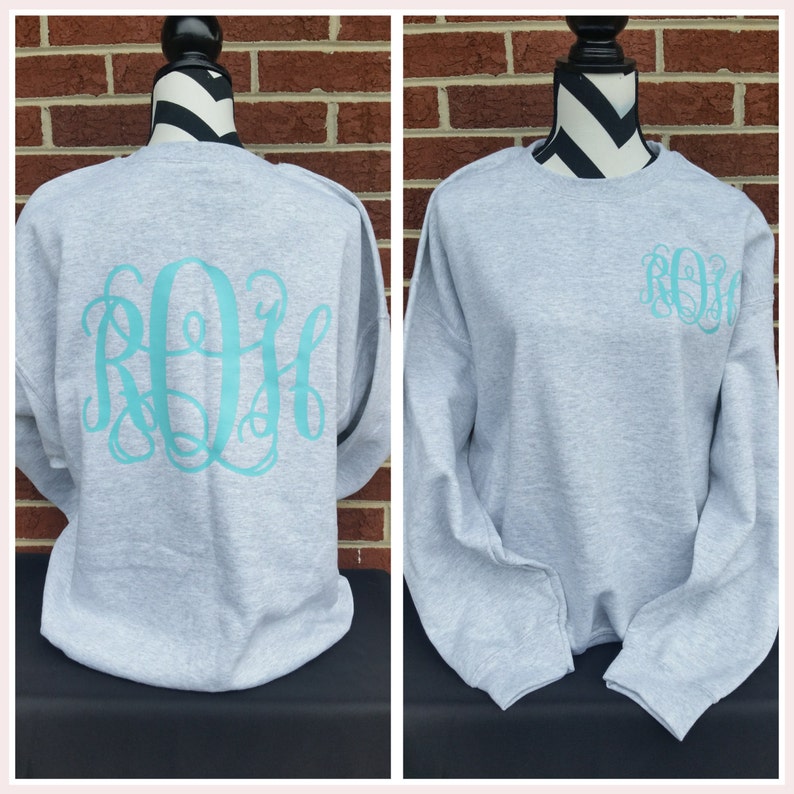 etsy monogram sweatshirt