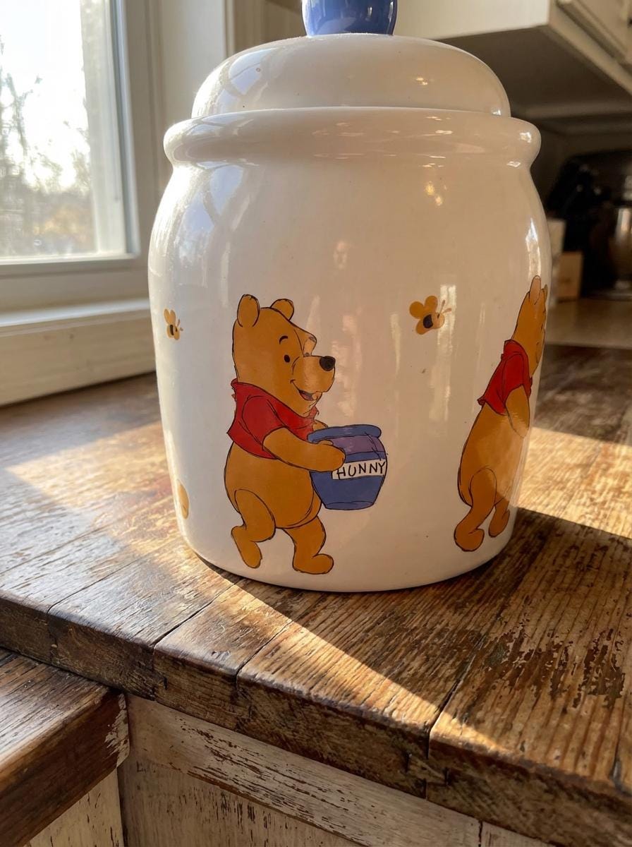 Vintage Winnie the Pooh Cookie Jar - Etsy