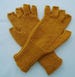 Mens/Gents half finger/fingerless Bright Mustard coloured gloves 