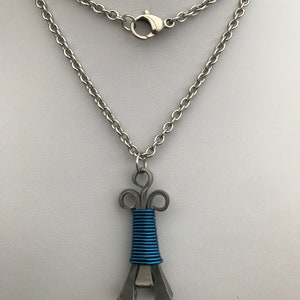 Hufeisen Nagel Anhänger, Halskette an 20 &quot;Kette mit Karabinerverschluss Schutzengel